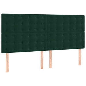Bettgestell ohne Matratze Dunkelgrün 160x200 cm Samt