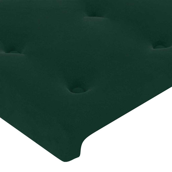 Bettgestell ohne Matratze Dunkelgrün 160x200 cm Samt