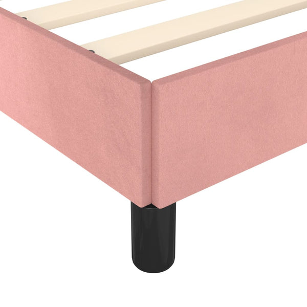 vidaXL Cadre de lit avec tête de lit rose 180x200 cm velours