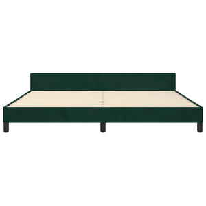 Bettgestell ohne Matratze Dunkelgrün 200x200 cm Samt