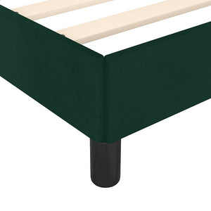 Bettgestell ohne Matratze Dunkelgrün 200x200 cm Samt