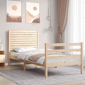 Massivholzbett 100x200 cm mit Kopfteil
