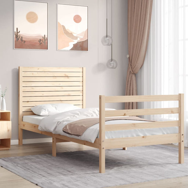 Massivholzbett 100x200 cm mit Kopfteil