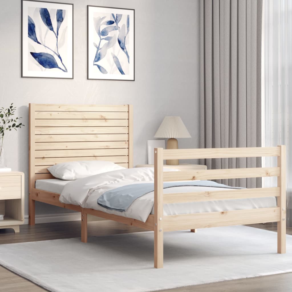 Massivholzbett 100x200 cm mit Kopfteil