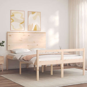 vidaXL Senior Bed with Headboard 140x190 cm Solid Wood