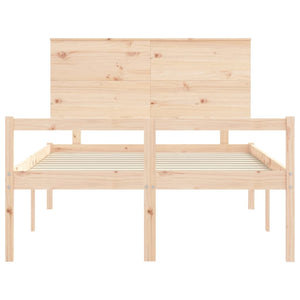 vidaXL Lit pour personnes âgées avec tête de lit 140x200 cm Bois massif