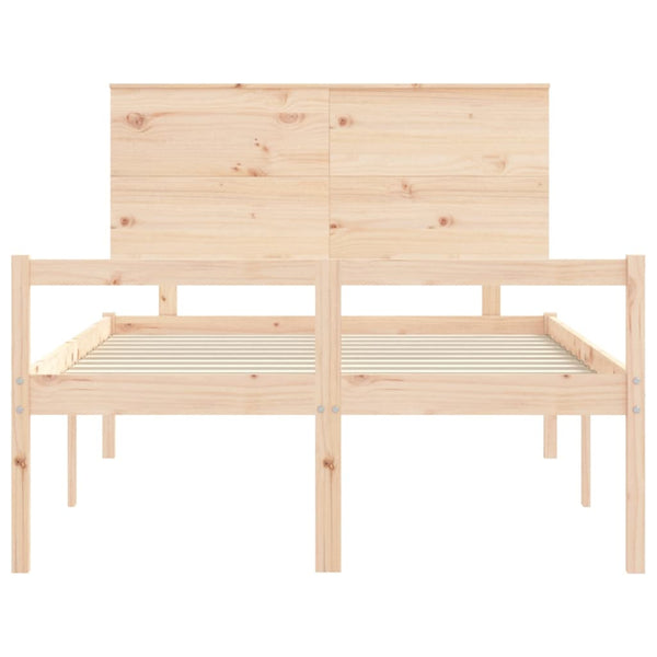vidaXL Lit pour personnes âgées avec tête de lit 140x200 cm Bois massif