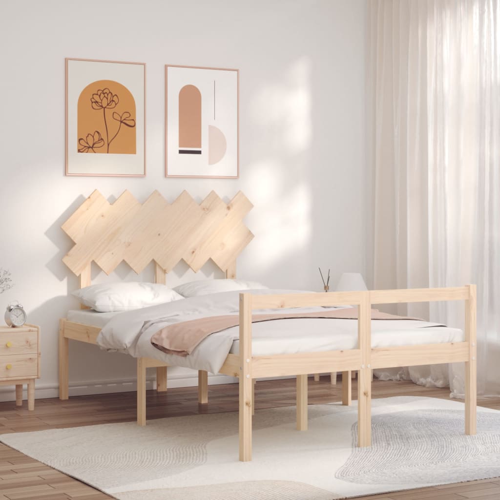 Seniorenbett Massivholz mit Kopfteil