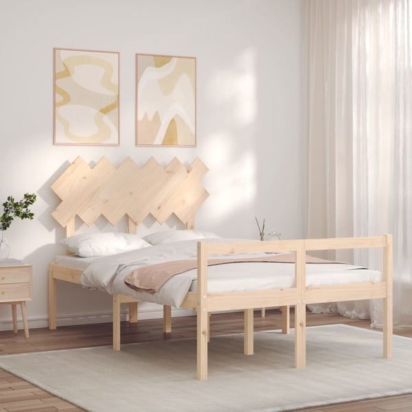 vidaXL Lit pour personnes âgées avec tête de lit 120x200 cm Bois massif