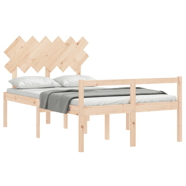 vidaXL Lit pour personnes âgées avec tête de lit 120x200 cm Bois massif