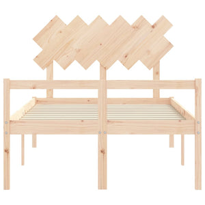 vidaXL Lit pour personnes âgées avec tête de lit 120x200 cm Bois massif