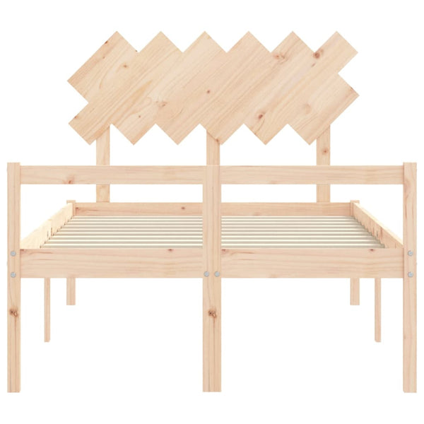 vidaXL Lit pour personnes âgées avec tête de lit 120x200 cm Bois massif