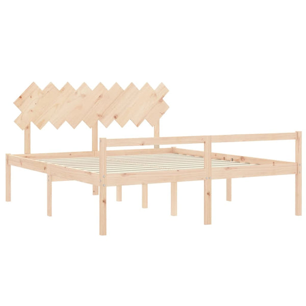 vidaXL Lit senior avec tête de lit Super King Size en bois massif