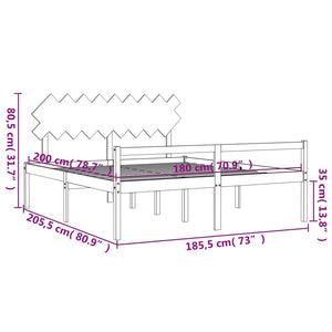 Seniorenbett Weiß Super Kingsize Massivholz