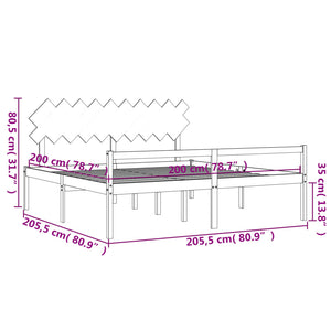 Seniorenbett 200x200 cm Massivholz