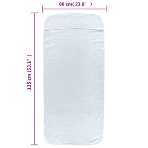 Strandtücher 6 Stk. Weiß 60x135 cm Stoff 400 GSM