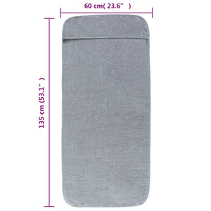 Strandtücher 6 Stk. Grau 60x135 cm Stoff 400 GSM