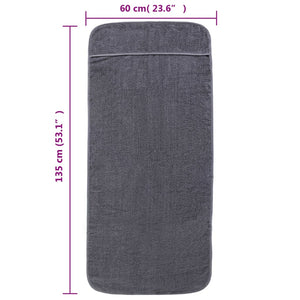 vidaXL Serviettes de plage 6 pcs Anthracite 60x135 cm Tissu 400 g/m²