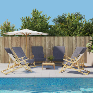 vidaXL Serviettes de plage 6 pcs Anthracite 60x135 cm Tissu 400 g/m²