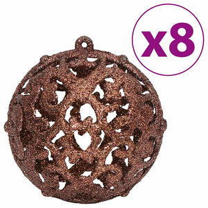 vidaXL Boules de Noël 100 pcs Marron 3 / 4 / 6 cm
