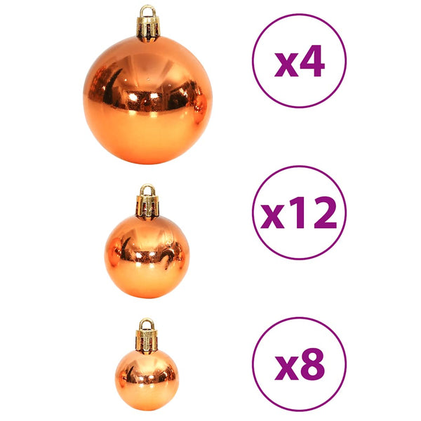 vidaXL Boules de Noël 100 pcs Marron 3 / 4 / 6 cm
