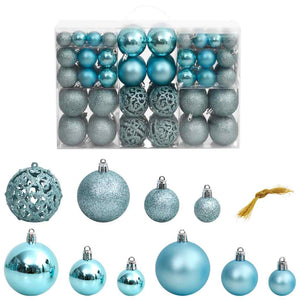 Türkise Weihnachtskugeln, 100 Stk. Set