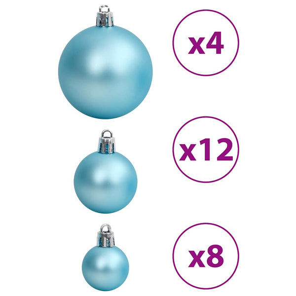 Türkise Weihnachtskugeln, 100 Stk. Set