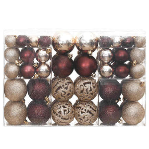 Weihnachtskugeln Set Champagner Braun 100 Stk.