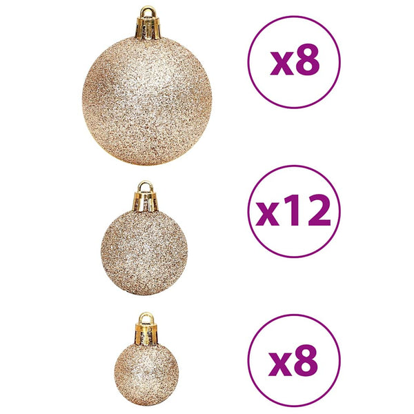 Weihnachtskugeln Set Champagner Braun 100 Stk.