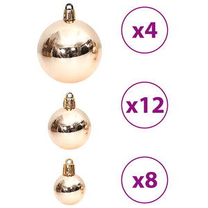 Weihnachtskugeln Set Champagner Braun 100 Stk.