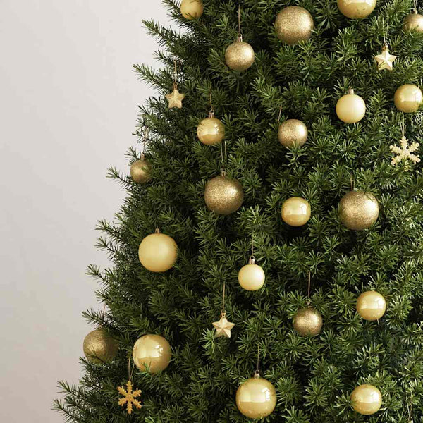 Goldenes Weihnachtskugel-Set, 111-teilig