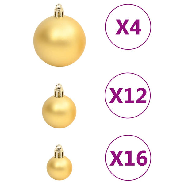 Goldenes Weihnachtskugel-Set, 111-teilig