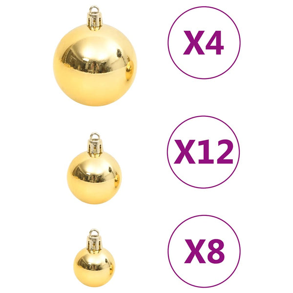 Goldenes Weihnachtskugel-Set, 111-teilig