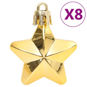Goldenes Weihnachtskugel-Set, 111-teilig