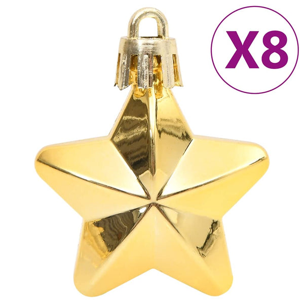 Goldenes Weihnachtskugel-Set, 111-teilig