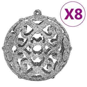 Weihnachtskugel-Set Silber 111-teilig