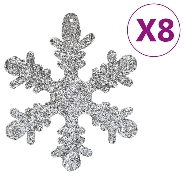 Weihnachtskugel-Set Silber 111-teilig