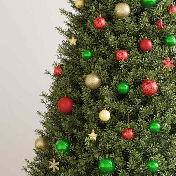 Weihnachtskugeln Set Rot Grün Gold 112-teilig