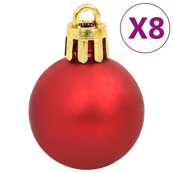 Weihnachtskugeln Set Rot Grün Gold 112-teilig