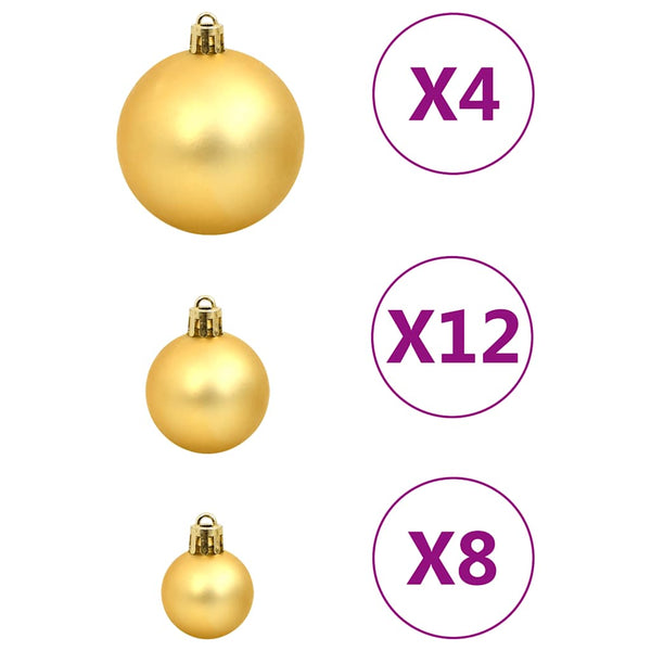 Weihnachtskugeln Set Rot Grün Gold 112-teilig