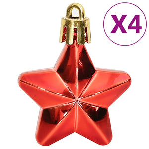 Weihnachtskugeln Set Rot Grün Gold 112-teilig