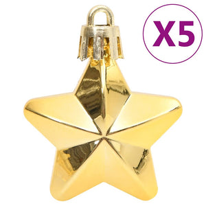 Weihnachtskugeln Set Rot Grün Gold 112-teilig