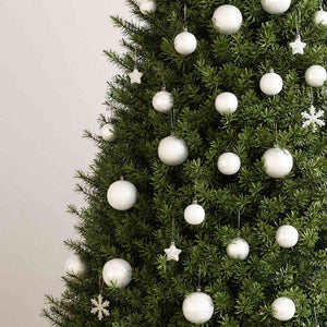 111-tlg. Weihnachtskugel Set Weiß