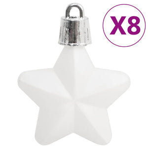 111-tlg. Weihnachtskugel Set Weiß