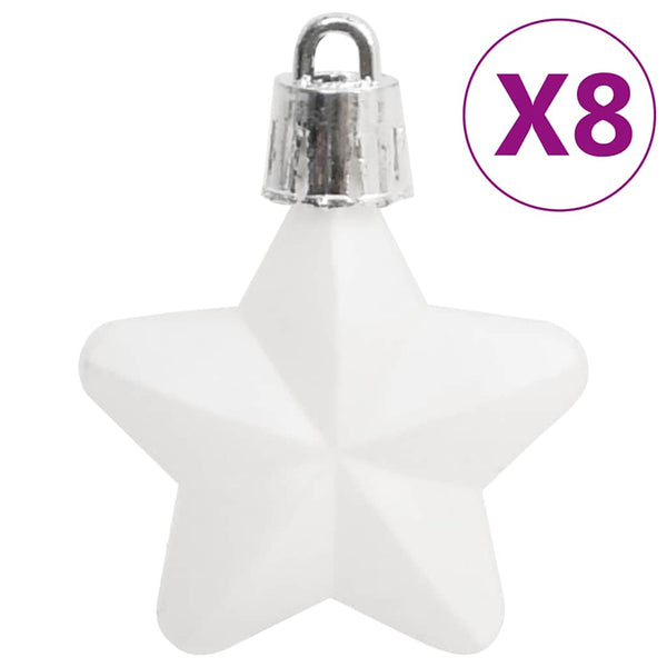 111-tlg. Weihnachtskugel Set Weiß