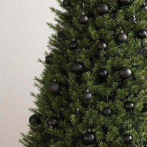 111-tlg. Weihnachtskugel-Set Schwarz
