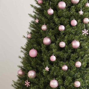vidaXL 111-piece Christmas Ball Set Pink Polystyrene