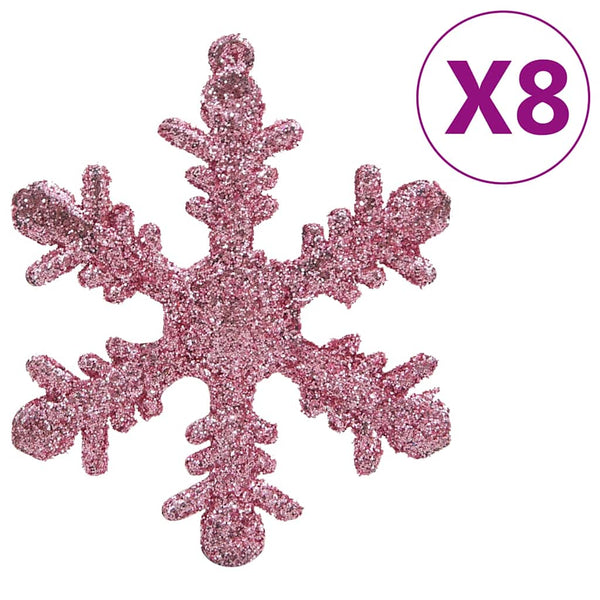 vidaXL 111-piece Christmas Ball Set Pink Polystyrene