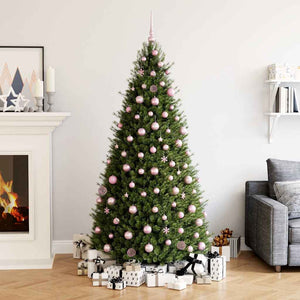 vidaXL 111-piece Christmas Ball Set Pink Polystyrene