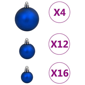 Blaues Weihnachtskugel Set, 111-teilig
